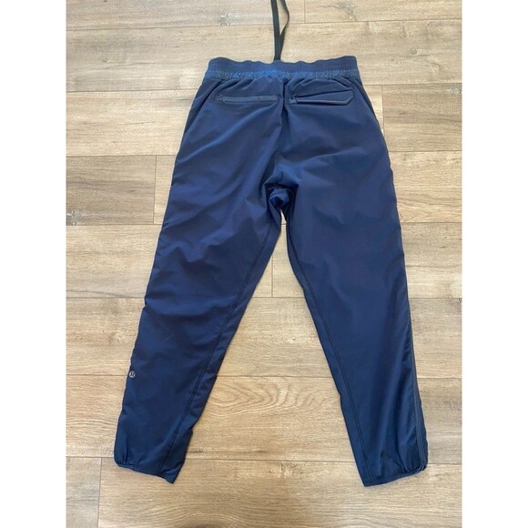 Lululemon Dance Studio Joggers Womens 6 Blue Gym Workout Satin Waist Drawstring - Picture 7 of 8